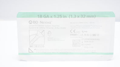 BD 383539 Nexiva Closed IV Cath. System - Dual Port 18Ga x 1.25inch